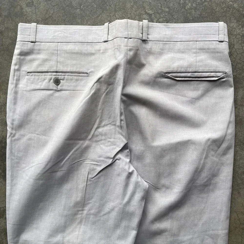 Vintage 70s/80s farah light grey/white trouser pants Scovill zipper 36
